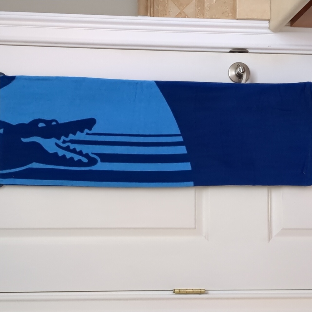 Lacoste 100% Cotton Beach Towel, 36" W x 72" L - Picture 3 of 4